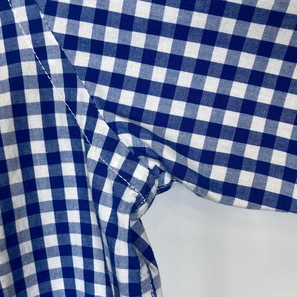 Falls Creek Women’s Royal Blue White Gingham Plaid Button Up Sz M - Picture 6 of 13
